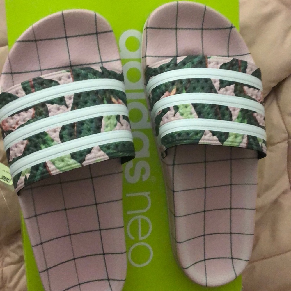 Adidas Adilette Pink Slides Women Size 7 B28006
